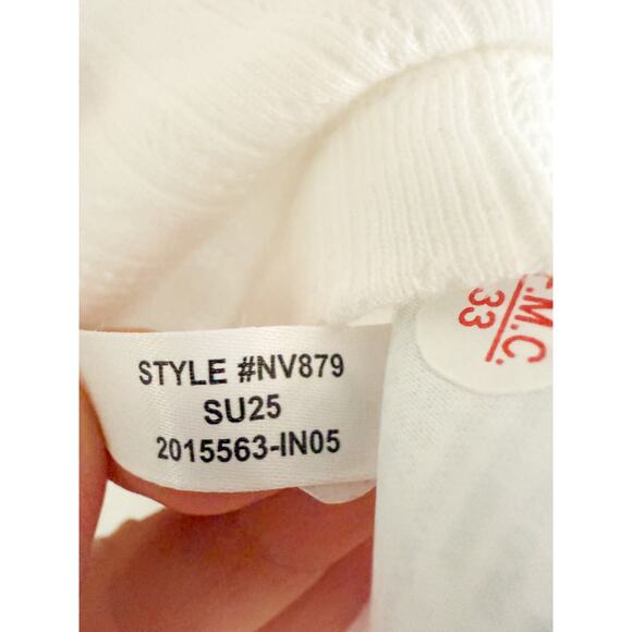 Madewell | NWT Pointelle Notch Neck Tee in White | Sz XXS - Picture 7 of 8